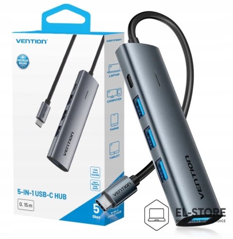 Vention Hub 5w1 USB-C 3.0 Vention 0.15m