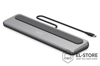 DIGITUS Stacja dokująca USB-C 12 portowa, max. 8K/30Hz z HDR, HDMI, DP, max. 3 monitory (MST), USB-C 3.2 Gen2, Gigabit Ethernet, SD/Micr