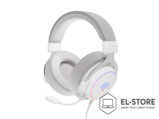 GENESIS GENESIS Neon 764 Zestaw słuchawkowy Przewodowa Opaska na głowę Gaming USB Typu-A Biały