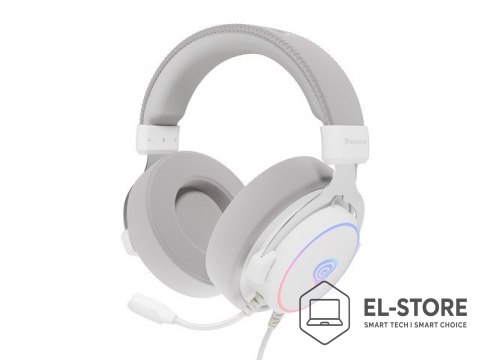 GENESIS GENESIS Neon 764 Zestaw słuchawkowy Przewodowa Opaska na głowę Gaming USB Typu-A Biały
