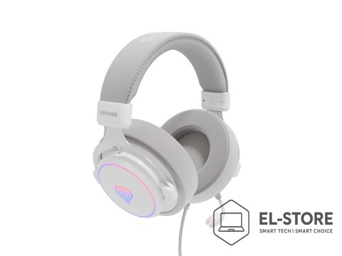 GENESIS GENESIS Neon 764 Zestaw słuchawkowy Przewodowa Opaska na głowę Gaming USB Typu-A Biały