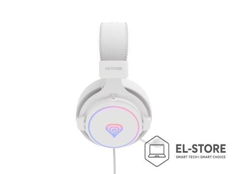GENESIS GENESIS Neon 764 Zestaw słuchawkowy Przewodowa Opaska na głowę Gaming USB Typu-A Biały