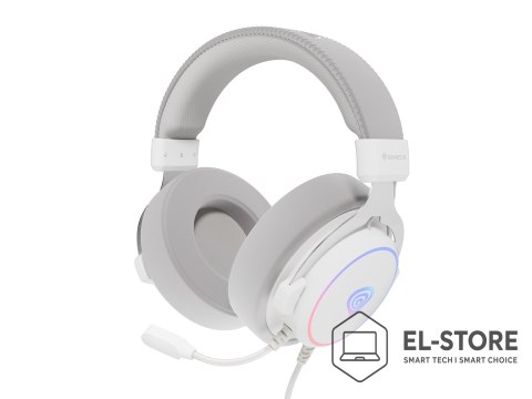 GENESIS GENESIS Neon 764 Zestaw słuchawkowy Przewodowa Opaska na głowę Gaming USB Typu-A Biały