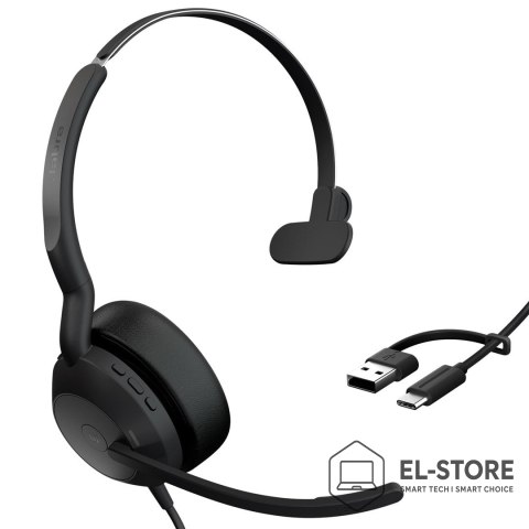 Jabra Jabra Evolve2 50 Zestaw słuchawkowy Przewodowa Opaska na głowę Biuro/centrum telefoniczne USB Type-C / USB Type-A Bluetooth Czar