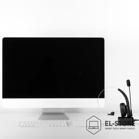 LogiLink LogiLink BT0059 słuchawki/zestaw słuchawkowy Bezprzewodowy Opaska na głowę Biuro/centrum telefoniczne Bluetooth Podstawka do ład