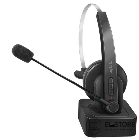 LogiLink LogiLink BT0059 słuchawki/zestaw słuchawkowy Bezprzewodowy Opaska na głowę Biuro/centrum telefoniczne Bluetooth Podstawka do ład