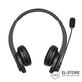 LogiLink LogiLink BT0060 słuchawki/zestaw słuchawkowy Bezprzewodowy Opaska na głowę Biuro/centrum telefoniczne Bluetooth Czarny