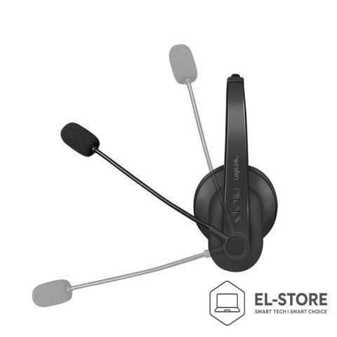 LogiLink LogiLink BT0060 słuchawki/zestaw słuchawkowy Bezprzewodowy Opaska na głowę Biuro/centrum telefoniczne Bluetooth Czarny