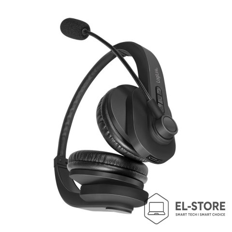 LogiLink LogiLink BT0060 słuchawki/zestaw słuchawkowy Bezprzewodowy Opaska na głowę Biuro/centrum telefoniczne Bluetooth Czarny
