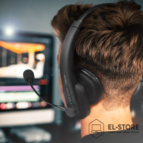 LogiLink LogiLink BT0060 słuchawki/zestaw słuchawkowy Bezprzewodowy Opaska na głowę Biuro/centrum telefoniczne Bluetooth Czarny