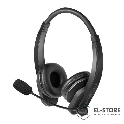 LogiLink LogiLink BT0060 słuchawki/zestaw słuchawkowy Bezprzewodowy Opaska na głowę Biuro/centrum telefoniczne Bluetooth Czarny