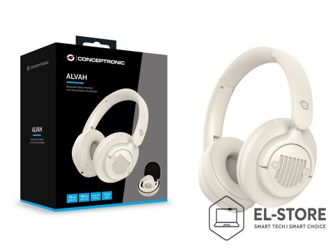 No name Conceptronic ALVAH02C słuchawki/zestaw słuchawkowy Przewodowy i Bezprzewodowy Opaska na głowę Muzyka Bluetooth Kremowy