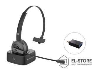No name Conceptronic POLONA03BD słuchawki/zestaw słuchawkowy Bezprzewodowy Opaska na głowę Biuro/centrum telefoniczne Bluetooth Podstawk