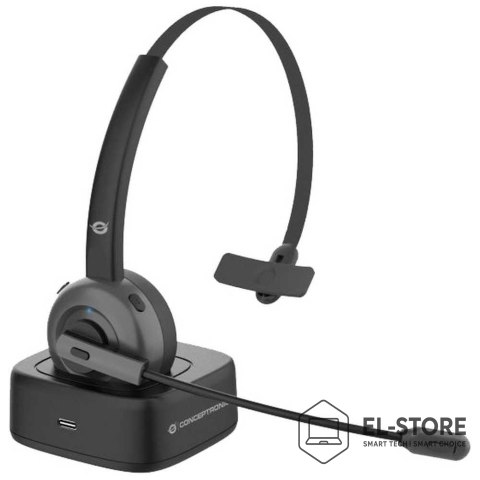 No name Conceptronic POLONA03BDA słuchawki/zestaw słuchawkowy Bezprzewodowy Opaska na głowę Biuro/centrum telefoniczne Bluetooth Podstaw