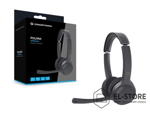 No name Conceptronic POLONA04B słuchawki/zestaw słuchawkowy Przewodowy i Bezprzewodowy Opaska na głowę Połączenia/muzyka USB Type-C Blue