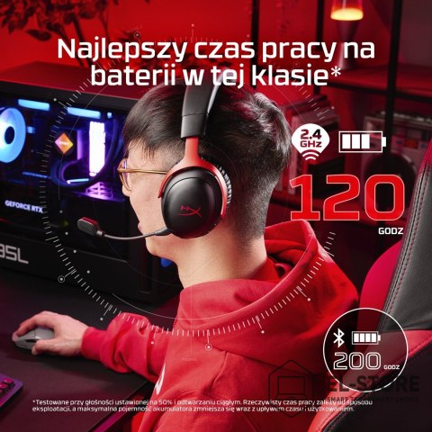 No name HyperX Cloud III Wireless - bezprzewodowy zestaw słuchawkowy do gier (czarny)