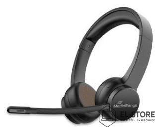 No name MediaRange MROS307 słuchawki/zestaw słuchawkowy Bezprzewodowy Opaska na głowę Połączenia/muzyka USB Type-C Bluetooth Czarny