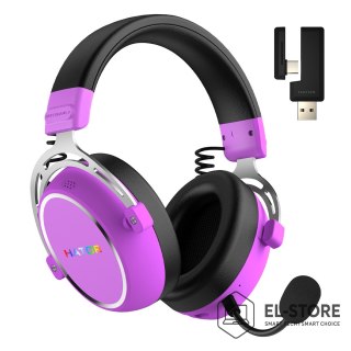 No name Słuchawki dla graczy Hator HYPERGANG 3 Wireless bezprzewodowe fioletowe