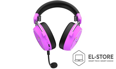No name Słuchawki dla graczy Hator HYPERGANG 3 Wireless bezprzewodowe fioletowe