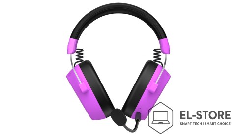 No name Słuchawki dla graczy Hator HYPERGANG 3 Wireless bezprzewodowe fioletowe