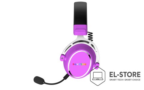 No name Słuchawki dla graczy Hator HYPERGANG 3 Wireless bezprzewodowe fioletowe