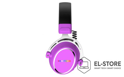 No name Słuchawki dla graczy Hator HYPERGANG 3 Wireless bezprzewodowe fioletowe