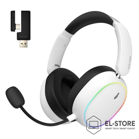 No name Słuchawki dla graczy Hator Phoenix 2 Wireless bezprzewodowe białe