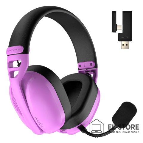 No name Słuchawki dla graczy Hyperpunk 3 Wireless bezprzewodowe fioletowe