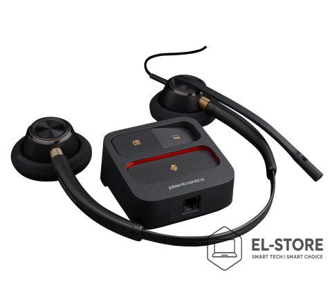 POLY Słuchawki Poly EncorePro HW520 Binaural Wired Headset, Quick Disconnect, Black