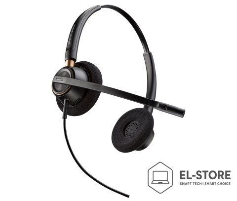 POLY Słuchawki Poly EncorePro HW520 Binaural Wired Headset, Quick Disconnect, Black