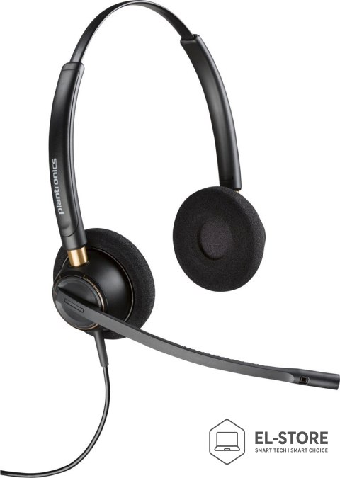 POLY Słuchawki Poly EncorePro HW520 Binaural Wired Headset, Quick Disconnect, Black