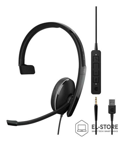 Sennheiser Zestaw słuchawkowy EPOS ADAPT 135 USB II Przewodowa Opaska na głowę Biuro/centrum telefoniczne USB Typu-A Czarny