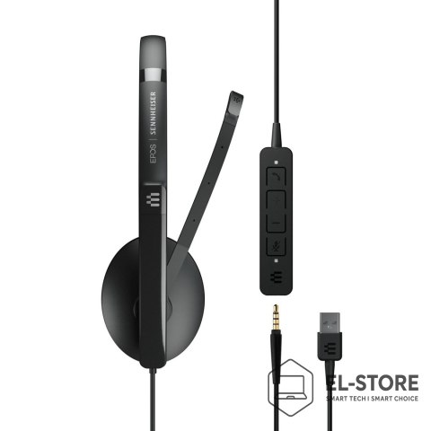 Sennheiser Zestaw słuchawkowy EPOS ADAPT 135 USB II Przewodowa Opaska na głowę Biuro/centrum telefoniczne USB Typu-A Czarny
