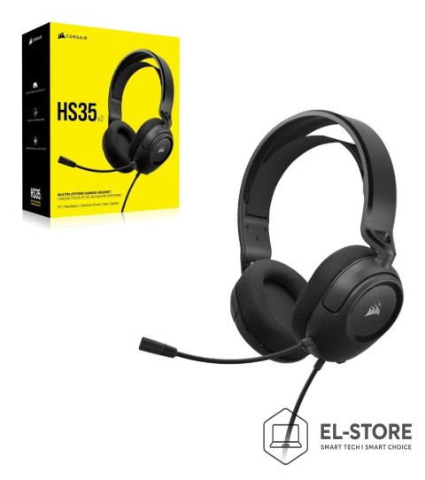 Corsair Corsair HS35 v2 Zestaw słuchawkowy Przewodowa Opaska na głowę Gaming Niebieski