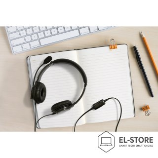 Kensington Kensington K33065WW słuchawki/zestaw słuchawkowy Przewodowa Opaska na głowę Biuro/centrum telefoniczne USB Typu-A Czarny