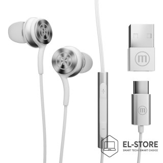 Maxell MAXELL XC1 Słuchawki przewodowe USB-C connector białe