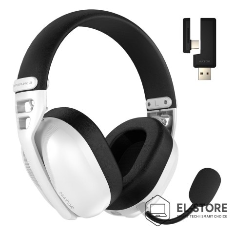 No name Słuchawki dla graczy Hyperpunk 3 Wireless bezprzewodowe białe