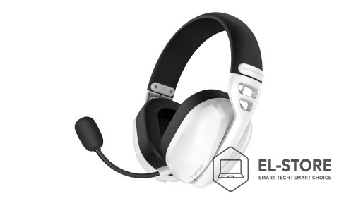No name Słuchawki dla graczy Hyperpunk 3 Wireless bezprzewodowe białe