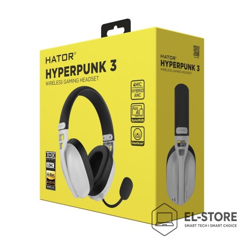 No name Słuchawki dla graczy Hyperpunk 3 Wireless bezprzewodowe białe