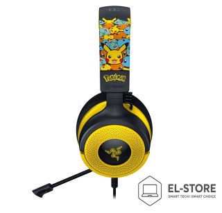 RAZER Razer Kraken V4 X Pokemon Zestaw słuchawkowy Przewodowa Opaska na głowę Gaming USB Type-C / USB Type-A Czarny, Żółty