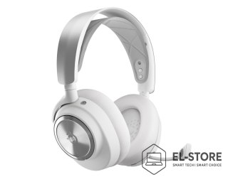 SteelSeries Steelseries Arctis Nova Pro Wireless Zestaw słuchawkowy Przewodowy i Bezprzewodowy Opaska na głowę Gaming Bluetooth Srebrny, Bia