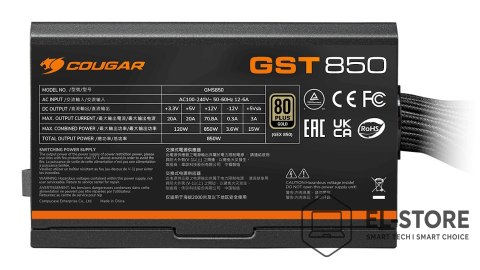COUGAR Zasilacz COUGAR GST 850W ATX3.1 / 80 Plus Złoty
