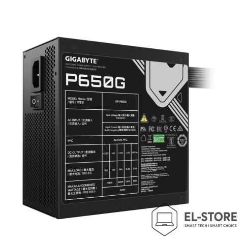 Gigabyte Zasilacz Gigabyte P650G PCIE 5.1 650W (GP-P650G PG5)