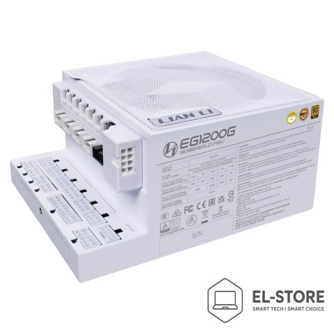 LIAN LI Lian Li EDGE GOLD 1200 80 PLUS Gold Netzteil, PCIe 5.1, ATX 3.1 - 1.200 Watt, weiß, inkl. USB-Hub