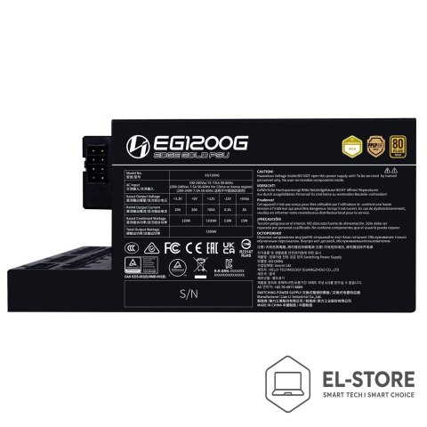 LIAN LI Lian Li EG1200G moduł zasilaczy 1200 W 24-pin ATX SFX Czarny