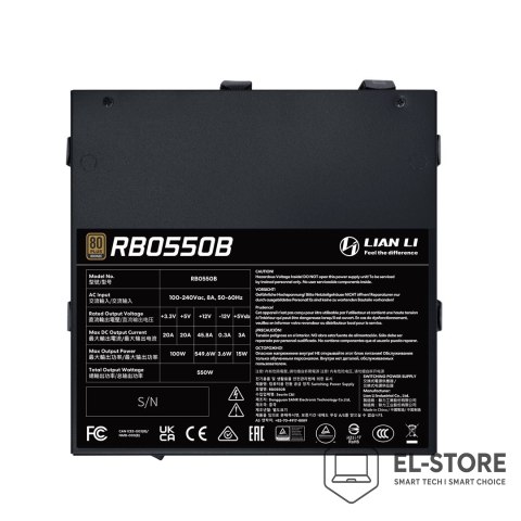 LIAN LI Lian Li RB0550B.B moduł zasilaczy 550 W 24-pin ATX ATX Czarny