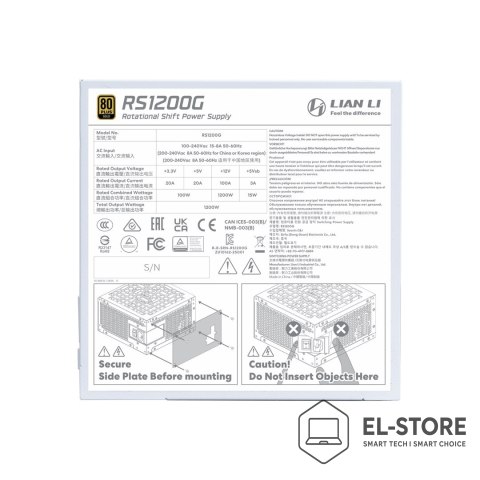 LIAN LI Lian Li RS1200G moduł zasilaczy 1200 W 20+4 pin ATX ATX Biały