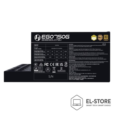 LIAN LI Zasilacz Lian Li EDGE EG750 80 PLUS Gold Netzteil, PCIe 5.1, ATX 3.1 - 750 Watt, schwarz