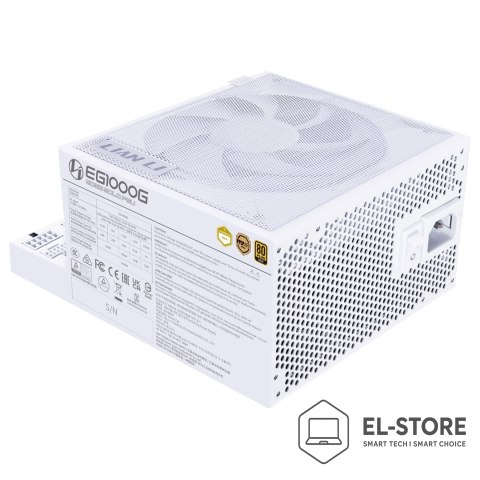 LIAN LI Zasilacz Lian Li EDGE GOLD 1000 80 PLUS Gold Netzteil, PCIe 5.1, ATX 3.1 - 1.000 Watt, weiß, inkl. USB-Hub