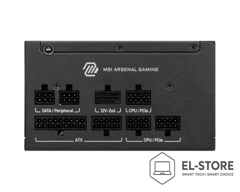 MSI MSI MAG A650GLS PCIE5 moduł zasilaczy 650 W 24-pin ATX ATX Czarny